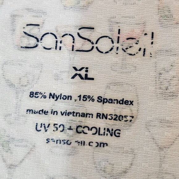 SanSoleil SolTex Lux XL Fun Wine Glass Print Protection Shirt UPF 50+ - Picture 6 of 9